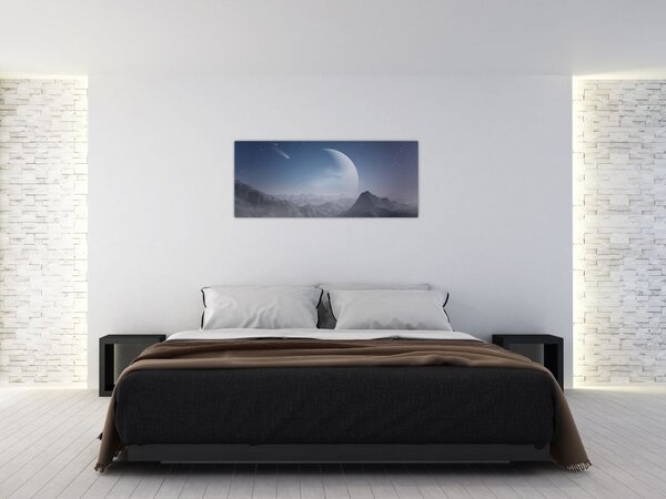 Kép - Ég a a sziklák felett (120x50 cm)