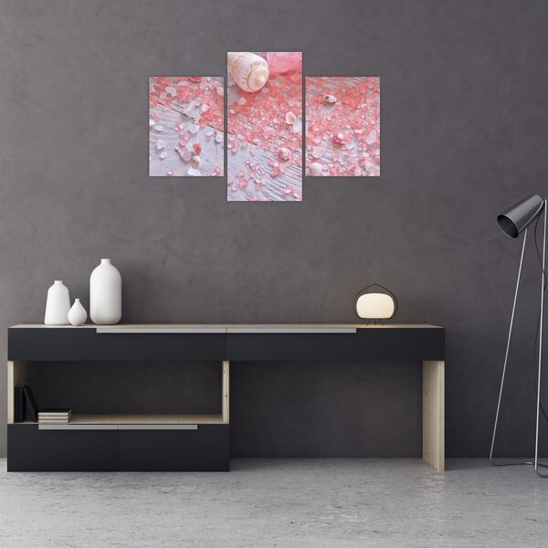 Kép - Tengerparti hangulat rózsaszín árnyalatokban (90x60 cm)
