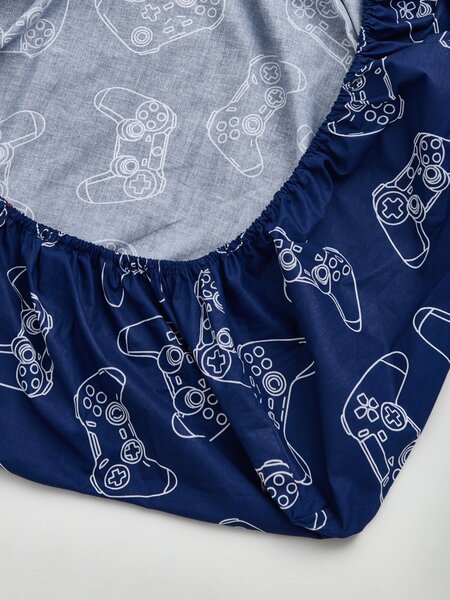 Sinsay - Pamut gumis lepedő gamer mintával - tengerészkék