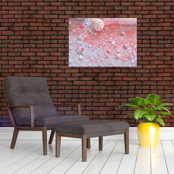 Kép - Tengerparti hangulat rózsaszín árnyalatokban (70x50 cm)