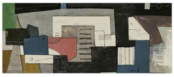 Kép - absztrakció, kubizmus (120x50 cm)
