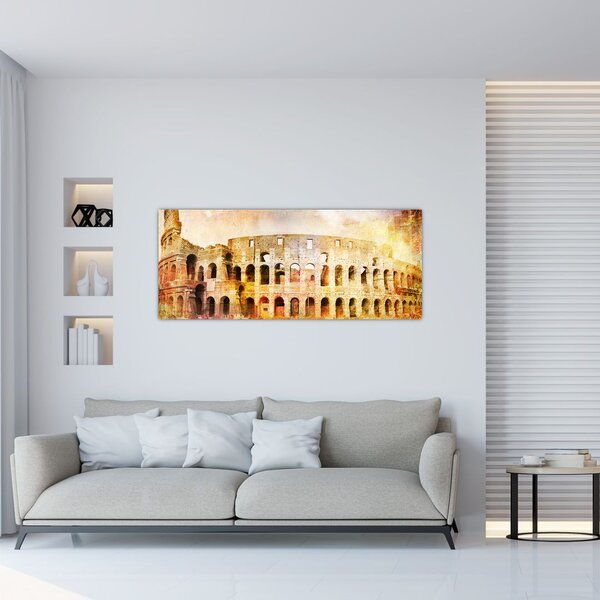 Kép - Digitális festészet, Colosseum, Róma, Olaszország (120x50 cm)