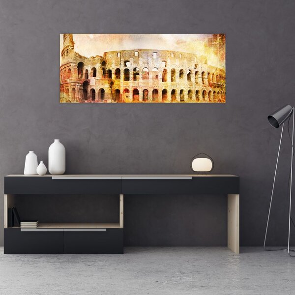 Kép - Digitális festészet, Colosseum, Róma, Olaszország (120x50 cm)