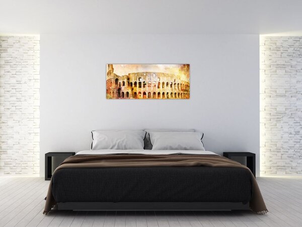 Kép - Digitális festészet, Colosseum, Róma, Olaszország (120x50 cm)