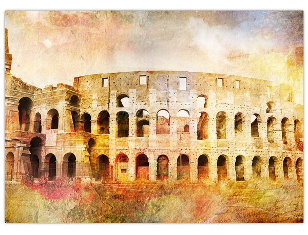 Kép - Digitális festészet, Colosseum, Róma, Olaszország (70x50 cm)