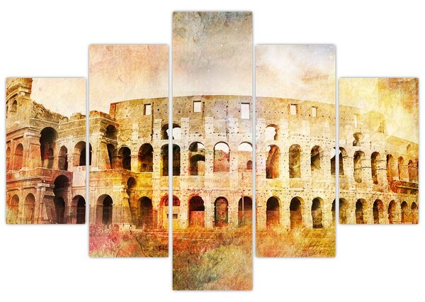Kép - Digitális festészet, Colosseum, Róma, Olaszország (150x105 cm)
