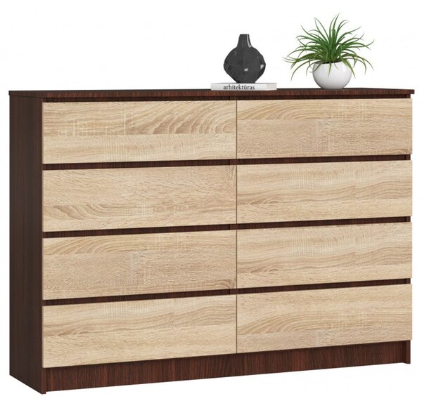 K140 8SZ komód, wenge / sonoma tölgy színben