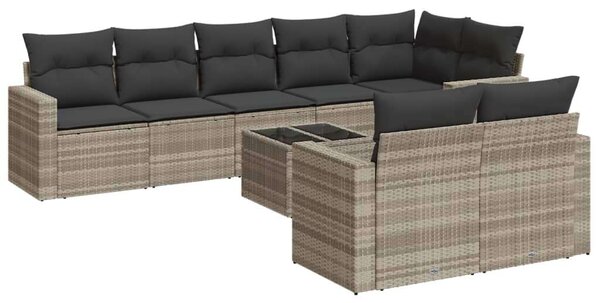 VidaXL Polyrattan Kerti Ülőgarnitúra - 9 részes