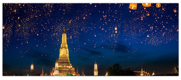 Kép - A boldogság lámpásai, Bangkok (120x50 cm)