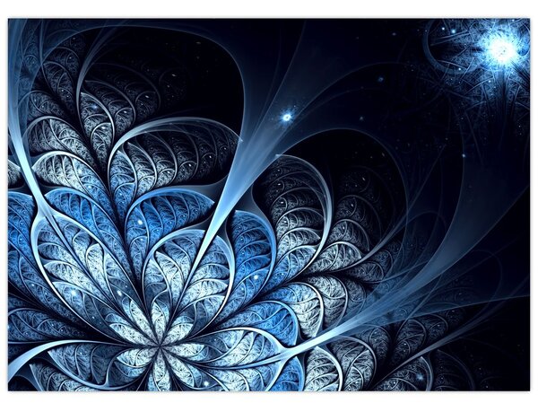 Egy sötétkék virág képe (70x50 cm)