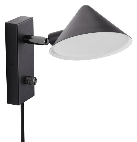 Fali Lámpa Watt & Veke, Kuro, dimmable, Fekete, Nappali, Fém, Dizájn