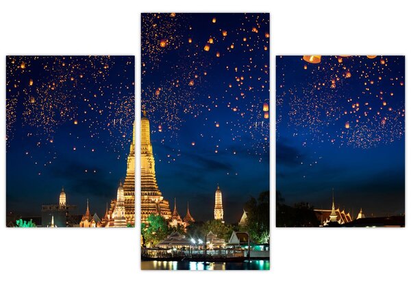 Kép - A boldogság lámpásai, Bangkok (90x60 cm)