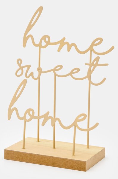 Sinsay - Álló dekoráció Home sweet home felirattal - krémszínű