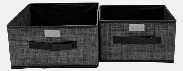 Sinsay - Összecsukható tárolódobozok fogantyúkkal 2 pack - sötétszürke
