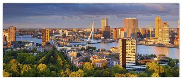 Kép - panoráma Rotterdam, Hollandia (120x50 cm)