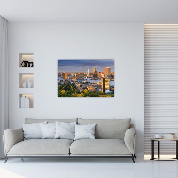 Kép - panoráma Rotterdam, Hollandia (90x60 cm)