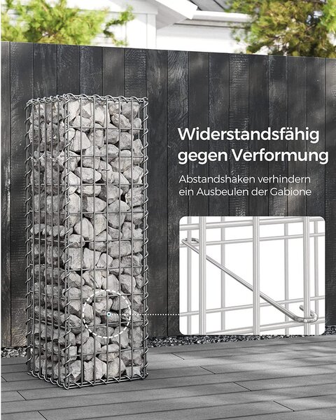Gabion kosár, fém gabion ketrec 100 x 30 x 30 cm