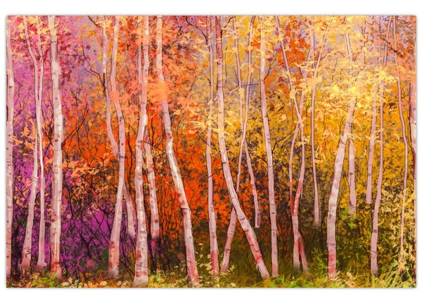 Egy kép egy színes erdőről (90x60 cm)