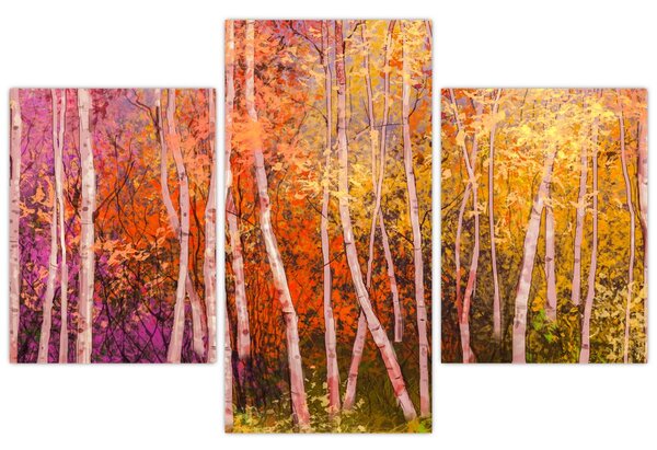 Egy kép egy színes erdőről (90x60 cm)