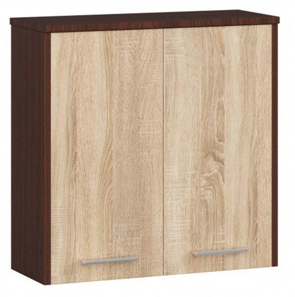 FIN W60 2D függesztett fürdőszobai szekrény – wenge/sonoma tölgy