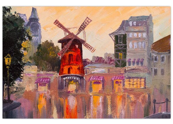 Kép - Moulin rouge, Párizs, Franciaország (90x60 cm)