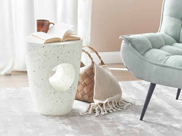 Kisasztal EDOLO 37 cm 37 cm Terrazzo hatású Fehér terrazzo