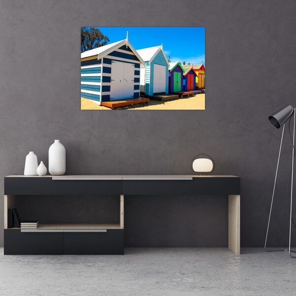 Kép - Brighton Beach, Melbourne, Ausztrália (90x60 cm)