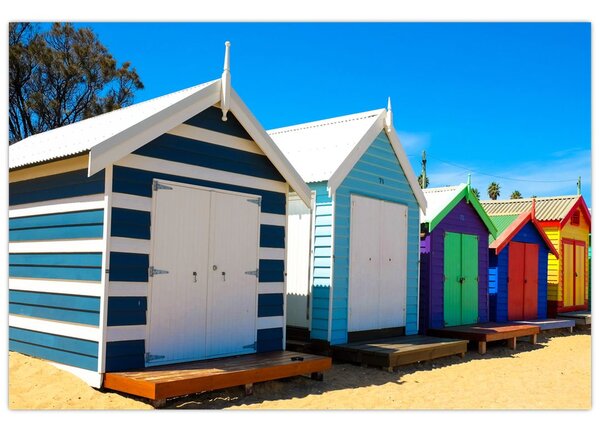 Kép - Brighton Beach, Melbourne, Ausztrália (90x60 cm)