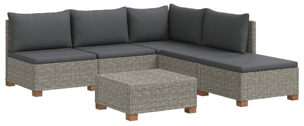VidaXL 6 db Rattan Kerti Bútor Készlet Párnákkal GENDT Kubu Szürke