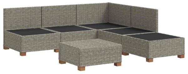 VidaXL 6 db Rattan Kerti Bútor Készlet Párnákkal GENDT Kubu Szürke