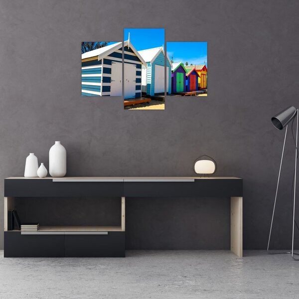 Kép - Brighton Beach, Melbourne, Ausztrália (90x60 cm)
