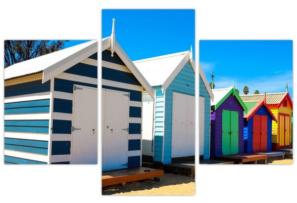 Kép - Brighton Beach, Melbourne, Ausztrália (90x60 cm)