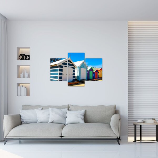Kép - Brighton Beach, Melbourne, Ausztrália (90x60 cm)