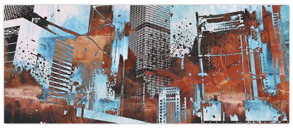 Kép - felhőkarcolók (120x50 cm)