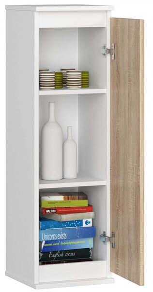 Vitrína CLP W 30 cm fehér/sonoma tölgy
