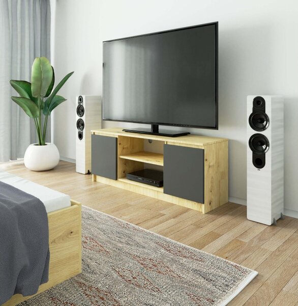 TV állvány RTV K140 artisan tölgy/grafitszürke