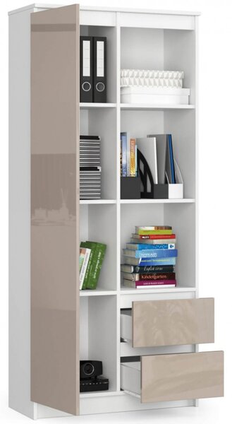 Polc R 80 cm CLP R11 fehér/cappuccino magasfényű