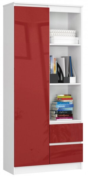 Polc R 80 cm CLP R11 fehér/piros magasfényű