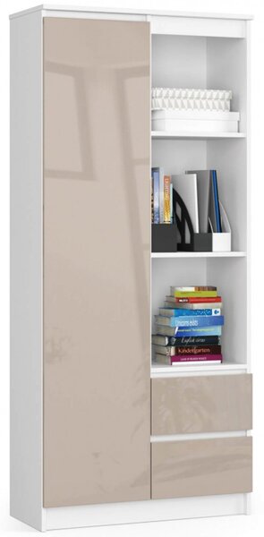 Polc R 80 cm CLP R11 fehér/cappuccino magasfényű