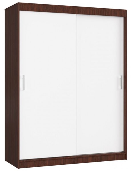 CLP MONO 150 cm-es tolóajtós ruhásszekrény, wenge/fehér