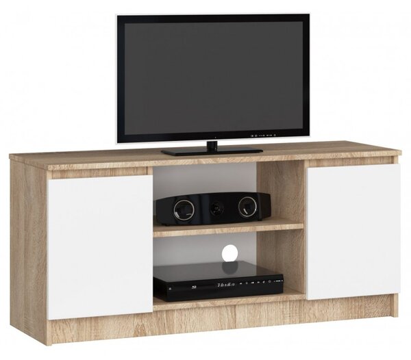 RTV K120 TV-állvány, sonoma tölgy/fehér