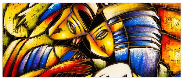 Kép - olajfestmény, szerelmesek (120x50 cm)