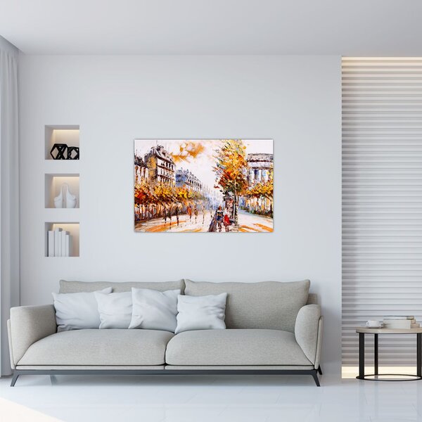 Kép - Utca Párizsban (90x60 cm)