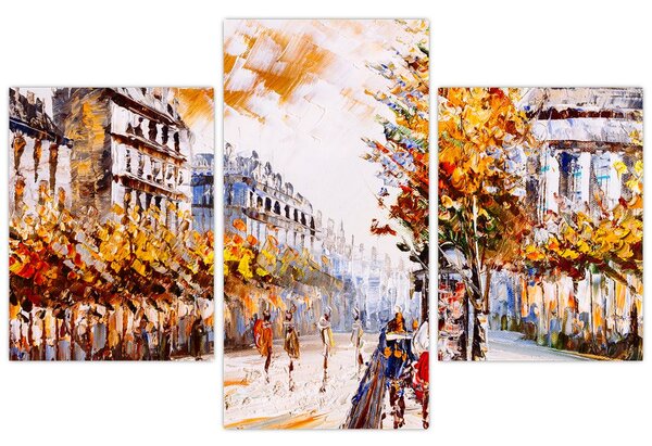 Kép - Utca Párizsban (90x60 cm)