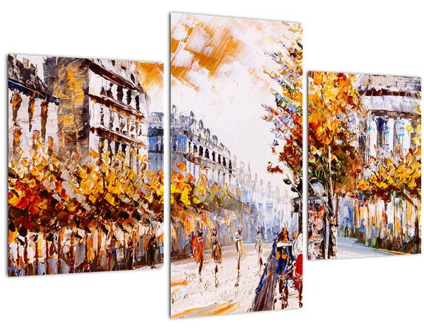 Kép - Utca Párizsban (90x60 cm)