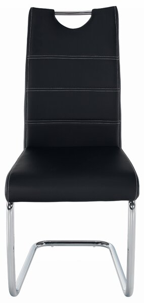 Étkezőszék Abalia New (fekete + króm)