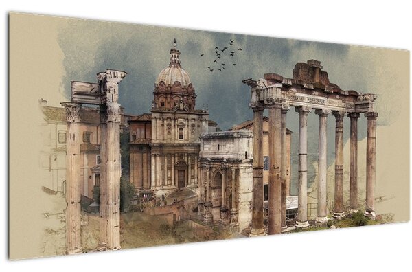 Kép - Forum Romanum, Róma, Olaszország (120x50 cm)