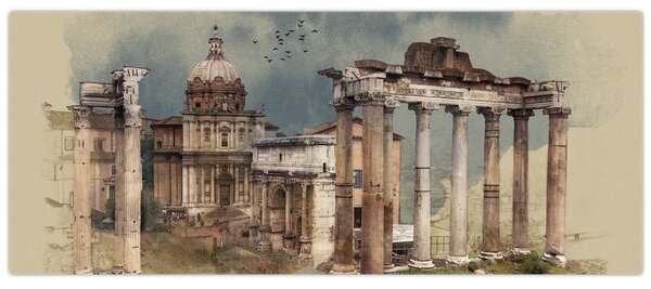 Kép - Forum Romanum, Róma, Olaszország (120x50 cm)