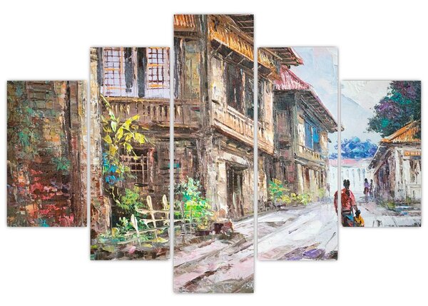 Fülöp-szigeteki falu képe, Ázsia (150x105 cm)