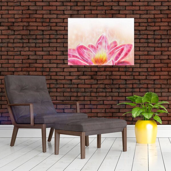 Egy lótuszvirág képe (70x50 cm)